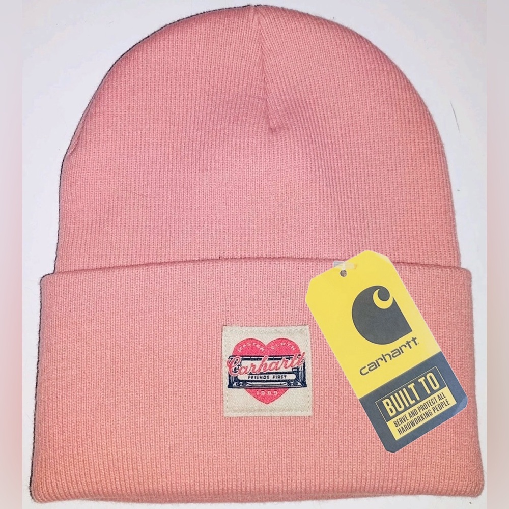 Carhartt Rose Tint Heart Patch Beanie New with tags